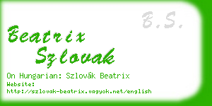 beatrix szlovak business card