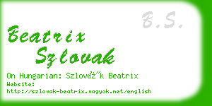 beatrix szlovak business card